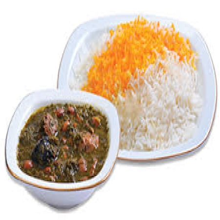 چلو قرمه سبزی